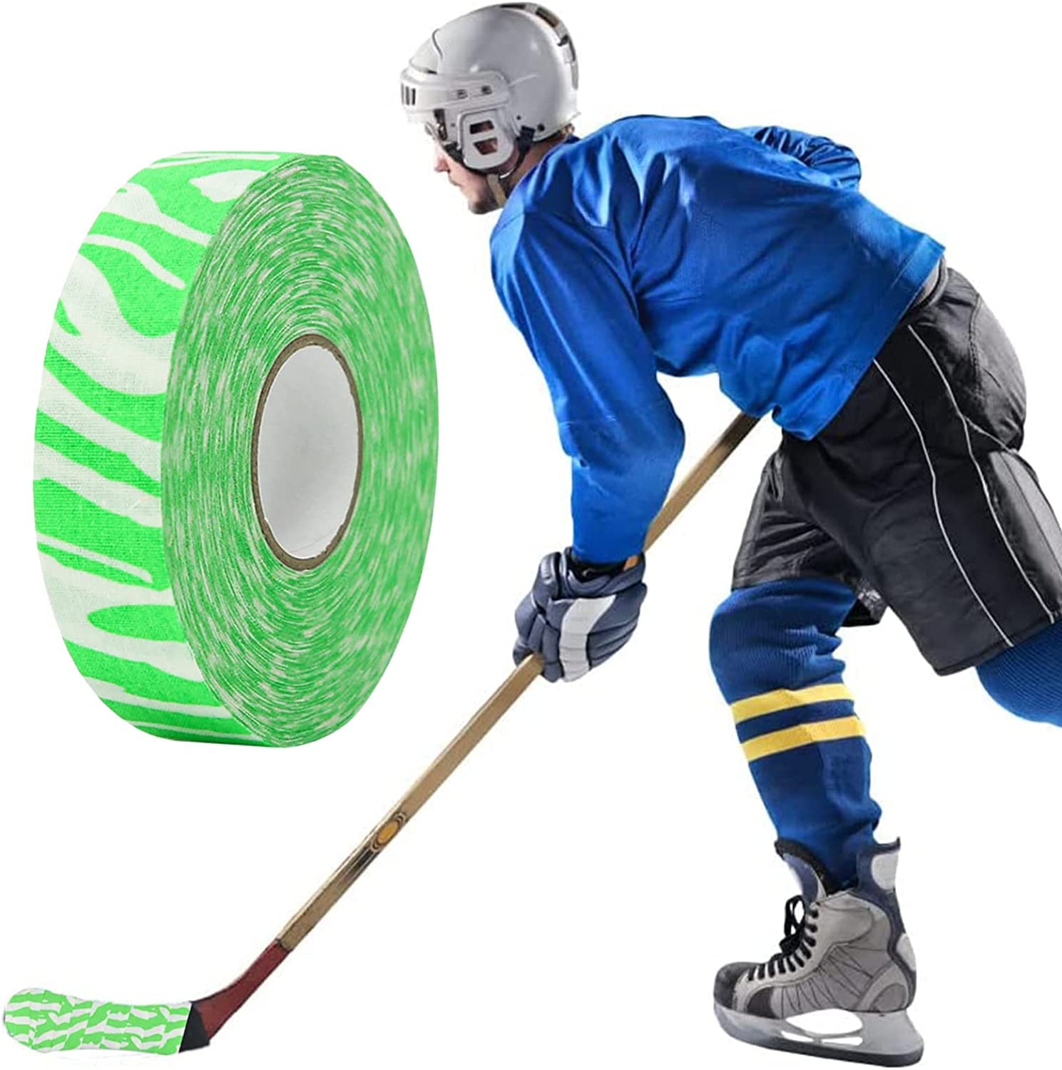 WEONE Hockey Tape, 27 Yards Zelfklevende Hockey Stick Tape, Anti Slip Doek Ijshockey Tape voor Badminton Grip, Ping pong Racket, Skipping Rope, Golf Pole, Tennis Squash Racquet