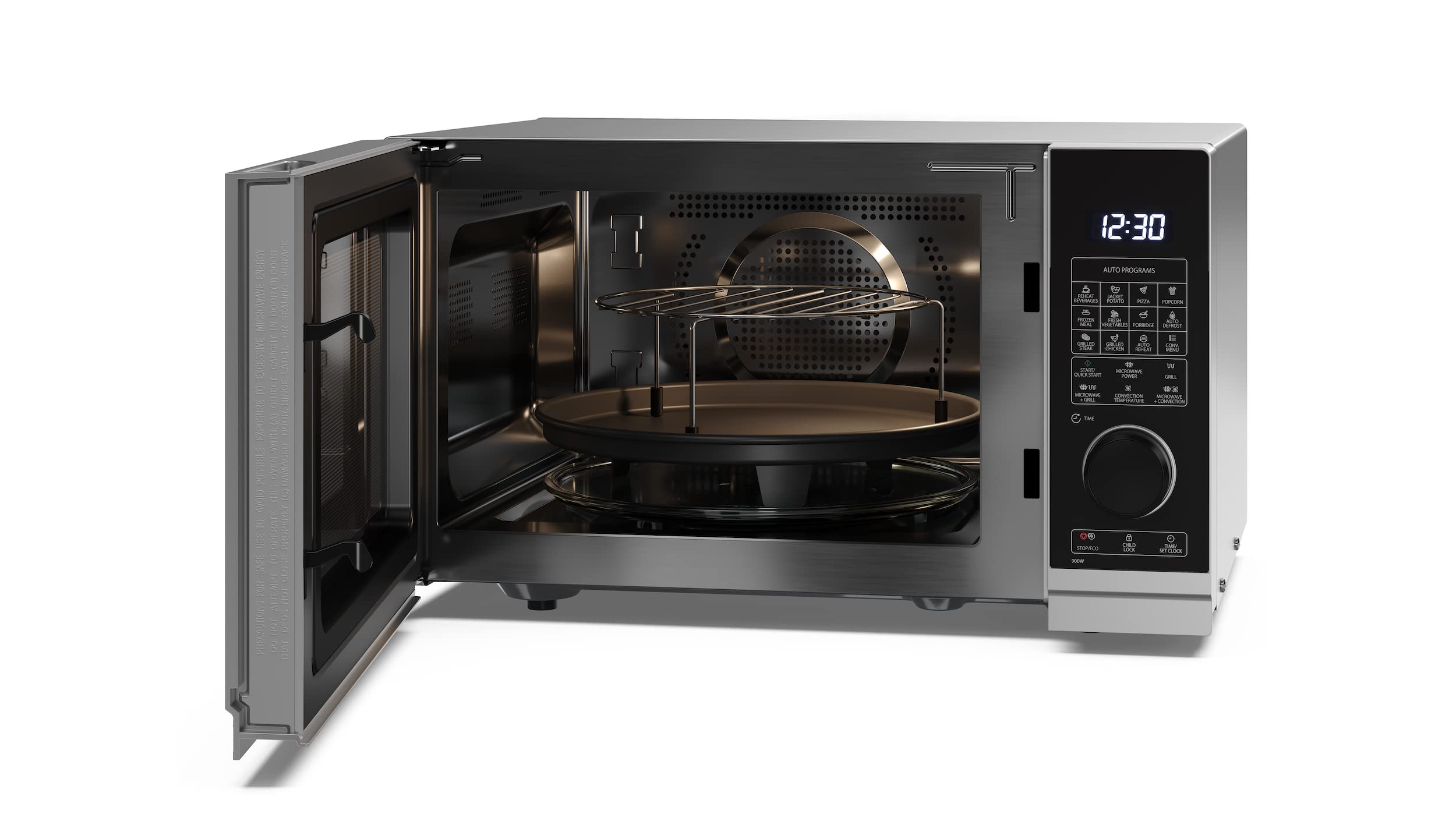 Microonde Sharp YC-PC284AE-S + Convezione, 28 litri, 900 W