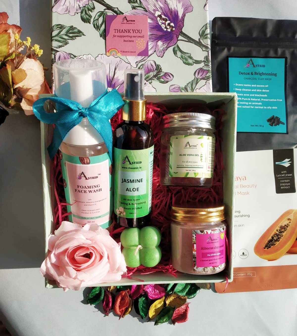 Astrid Selfcare essential hamper box for her and him, charcoal gift box,Gift hamper, Spa in a