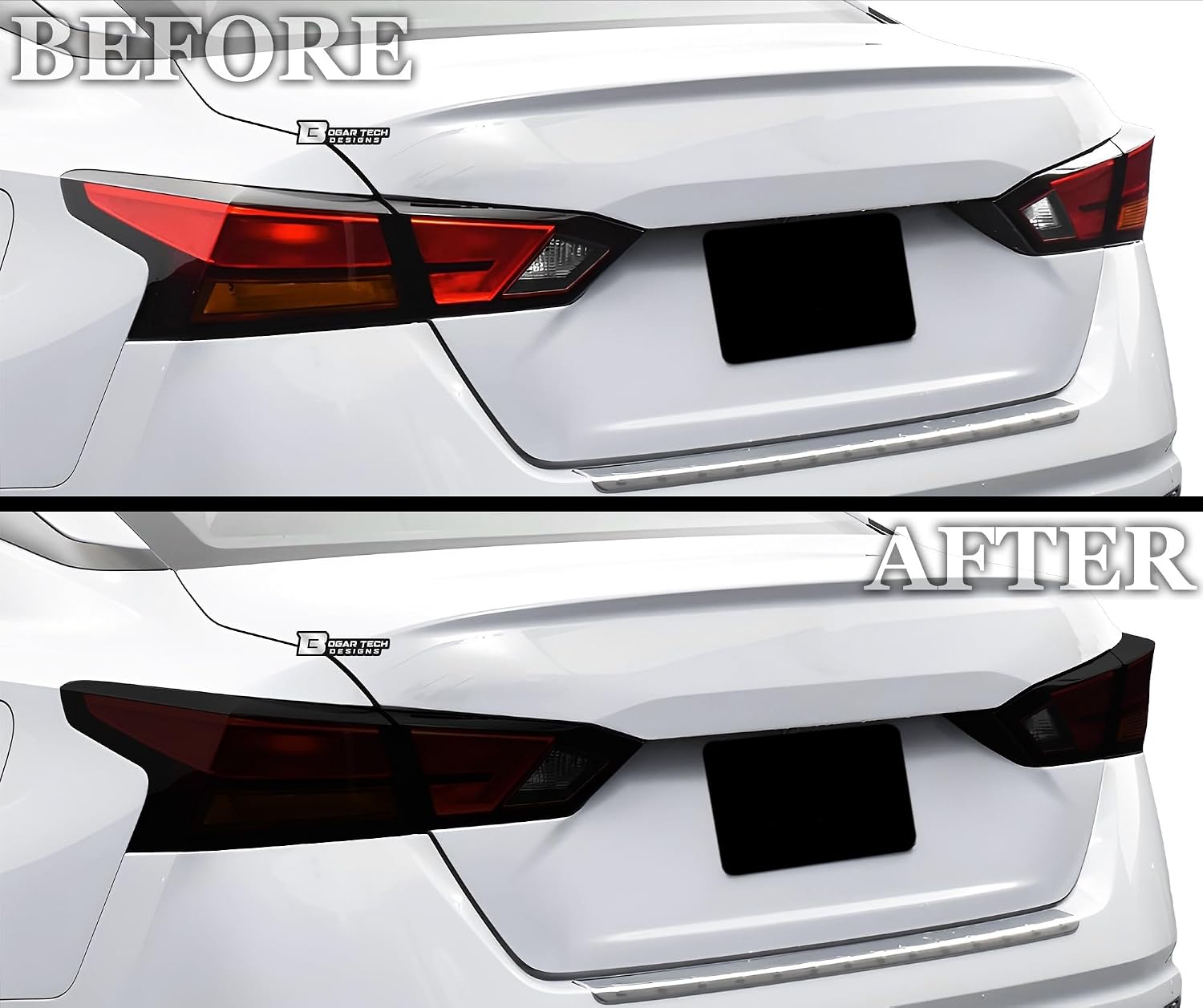 BOGAR TECH DESIGNS Full Headlight Taillight Tint Kit Compatible with Nissan Altima 2019-2025, Dark Smoke