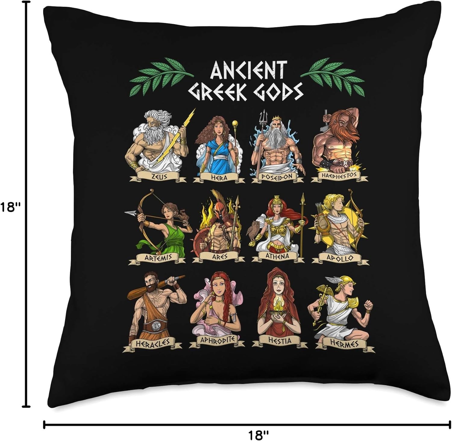 Greek Mythology Gods Ancient Greece Throw Pillow