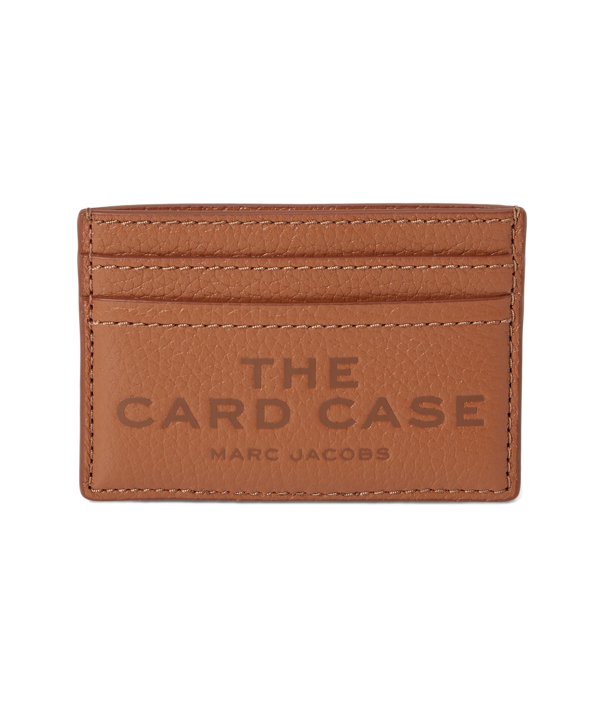 Marc Jacobs Womens The Leather Card Case Argan Oil Onesize