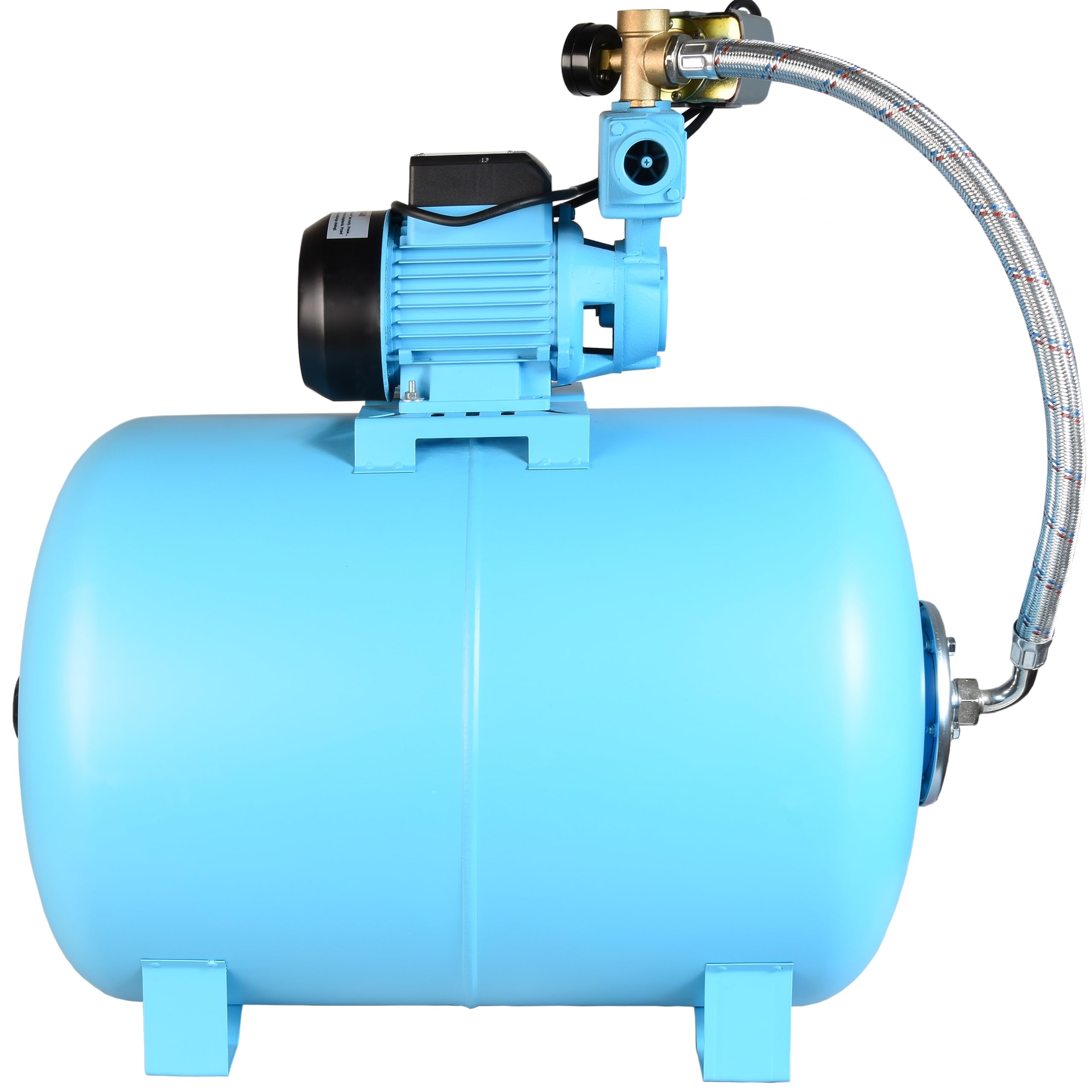 Pompe à Eau WZP 750 avec Réservoir 100L - Pompe de Jardin (750 W, 3000 l/h, Hauteur max 55 m) - Groupe de Surpression Set - Réservoir à Vessie Sous Pression 100 L - Pompe d’arrosage pour Eaux Claires