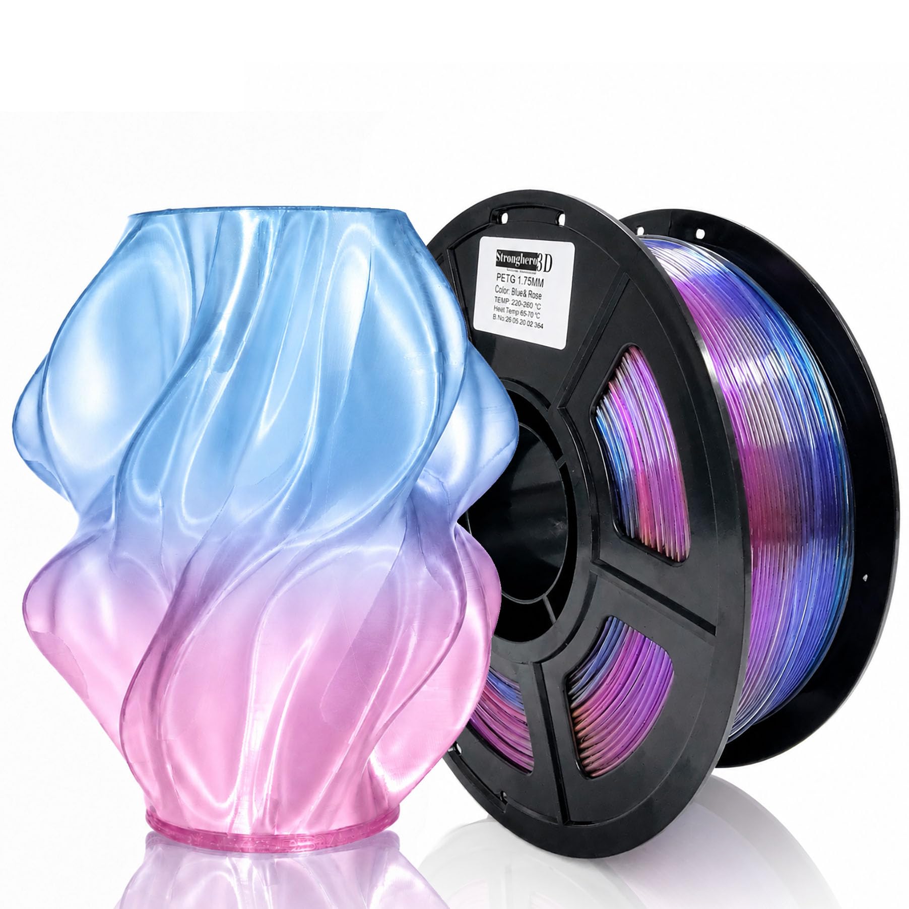 PETG Translucent Blue to Pink 3D Printer Filament 1.75mm,1kg/Spool