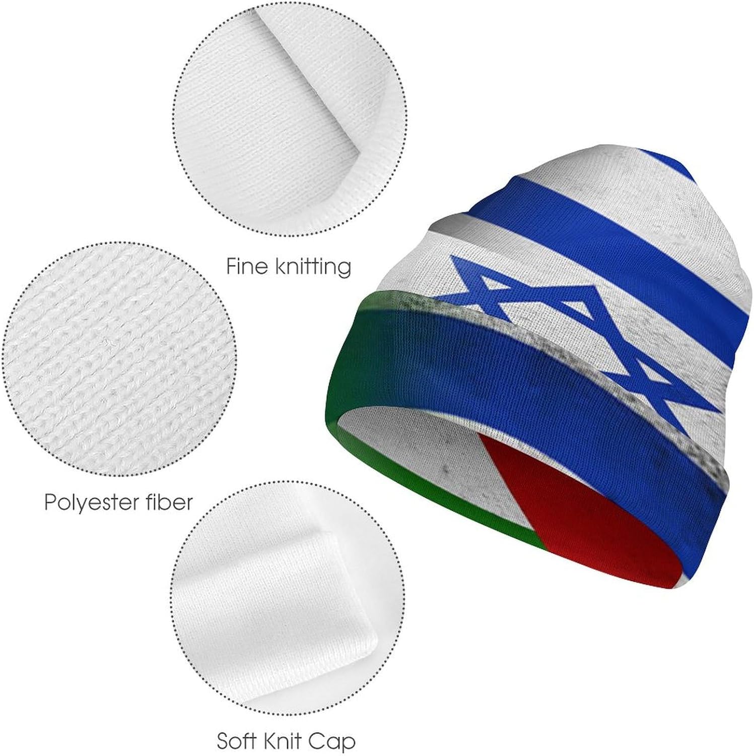 Knitted Beanie Hat Ghana Flag Skull-Cap Classic Winter Hats for Women,Men