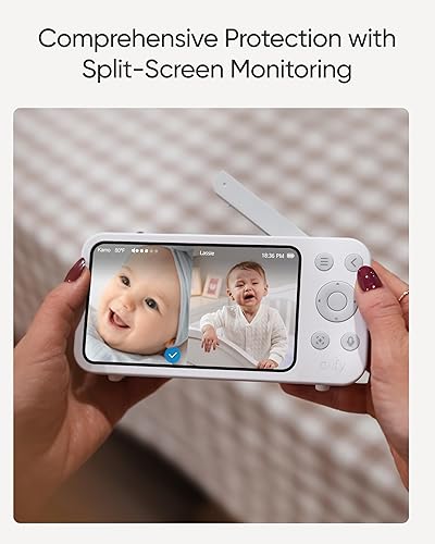 Miniatura 3 de eufy Security Baby Monitor E20 Cámara complementaria, resolución HD 2K, panorámica de 330 e inclinación de 60, zoom de 4×, visión nocturna, batería