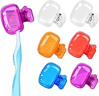 Vista 13 de Paquete de 6 fundas para cepillos de dientes portátiles para cepillos de dientes, clips de almacenamiento para cepillos de dientes, tapa