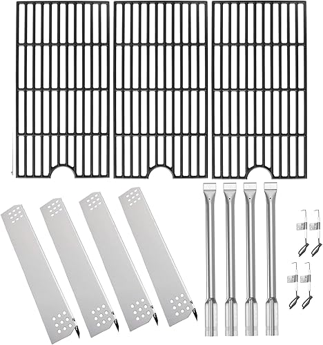 BBQration Kit de repuesto para Kitchen Aid 720-0745 740-0780 720-0745B 720-0745A 720-0745D, rejillas de cocción de hierro fundido, quemadores y