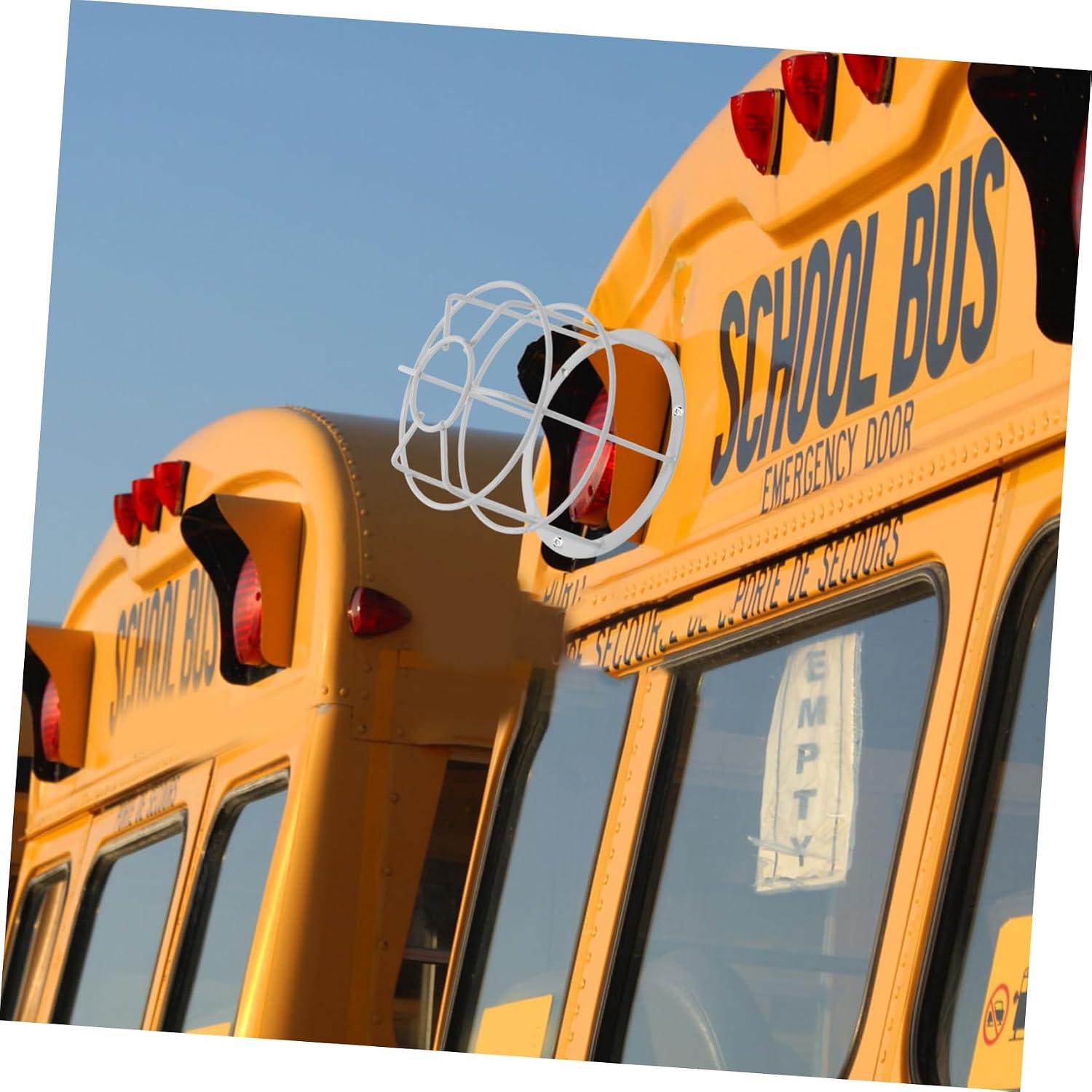 NUOBESTY Explosion Mesh Light Bulb Guard for School Bus Warning Lights Wire Frame Cover for Operations Easy Installation for Various Bus Models