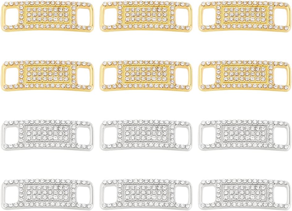 arricraft 12 Pcs Shoe Lace-Tag, Brass Trainer Laces Charms Shoelace Decoration Shoelace Buckles Decorative Jewelry for Sneakers Wedding Shoes Diy Crafts Accessories