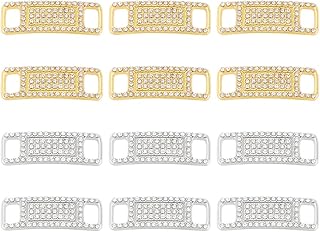 12 Pcs Shoe Lace-Tag, Brass Trainer Laces Charms Shoelace Decoration Shoelace Buckles Decorative Jewelry for Sneakers Wedding Shoes Diy Crafts Accessories