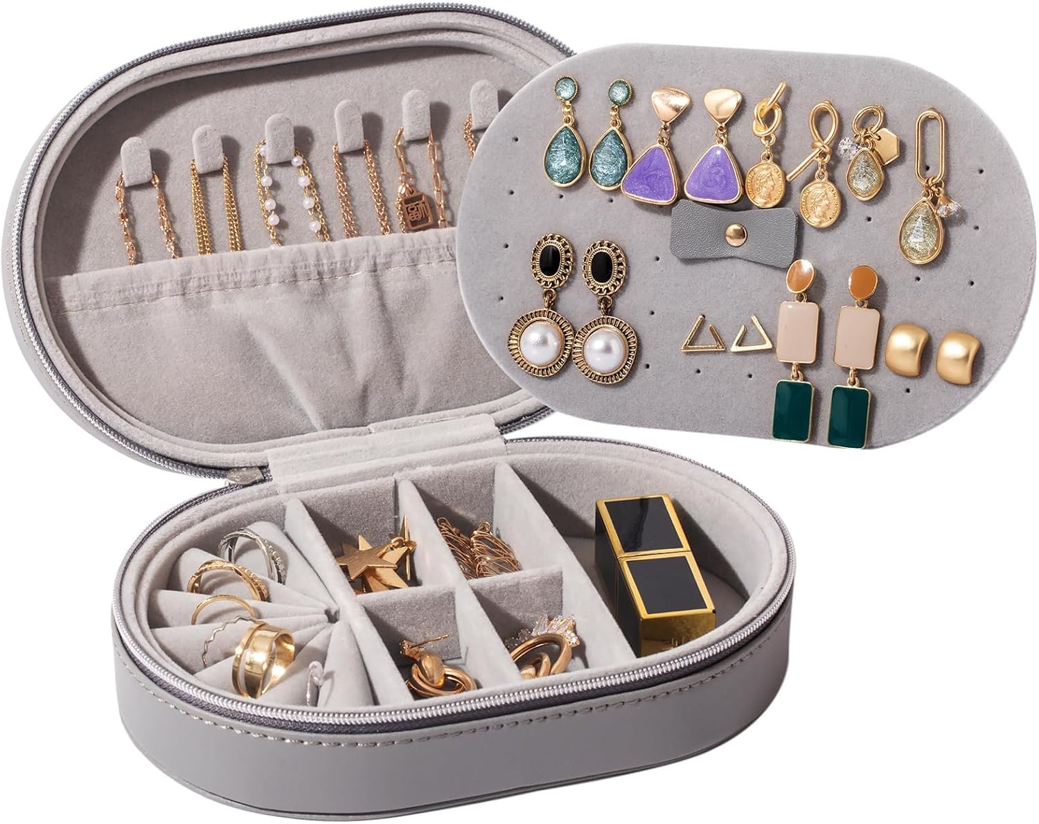 ProCase Travel Jewelry Organizer Box, Small Jewelry Organizer for Earrings Bracelet