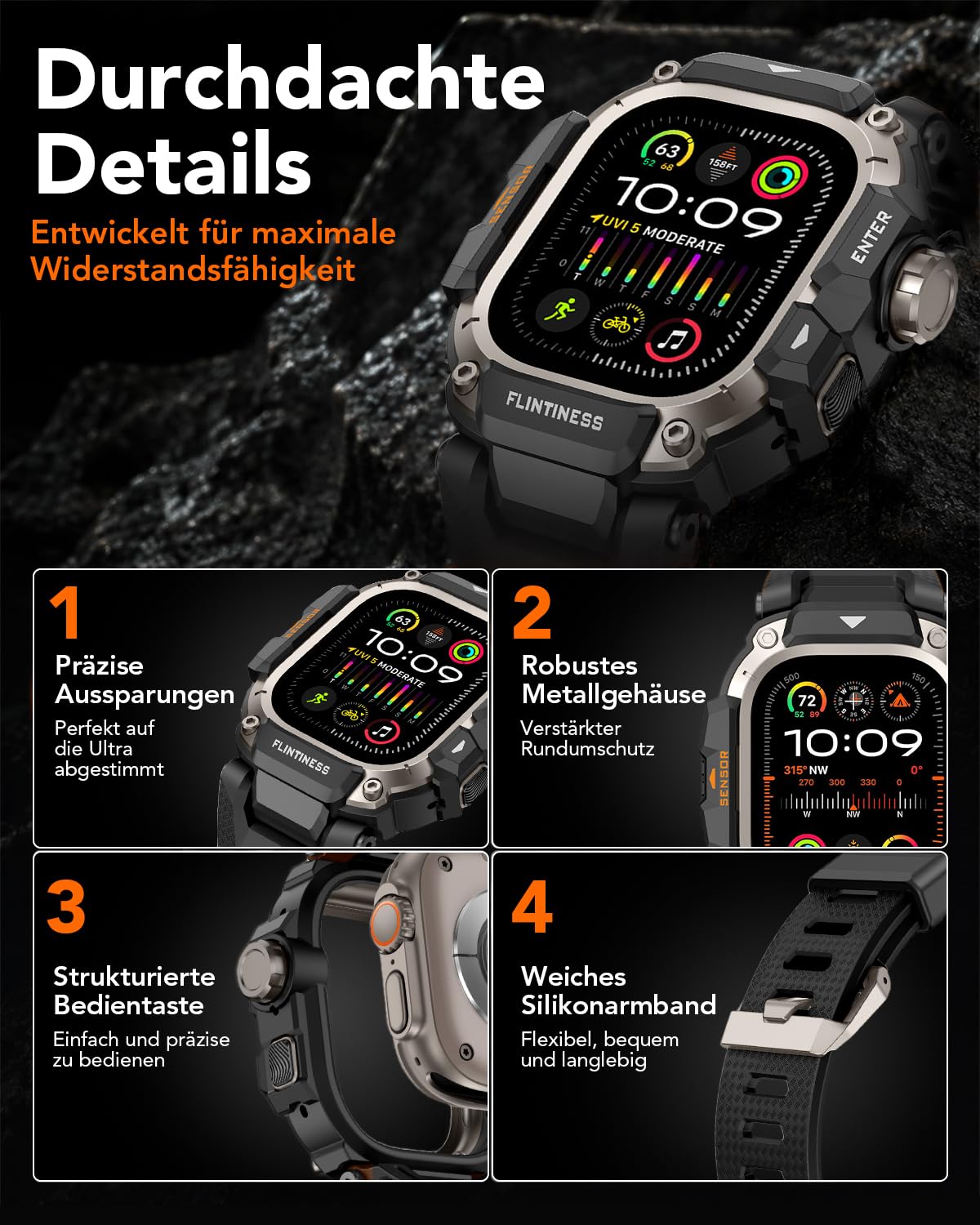 SPGUARD Pulsera compatible con Samsung Galaxy Watch 49 mm (2025/2024), correa de acero inoxidable, pulsera de metal para mujer y hombre, no para Galaxy Watch Ultra