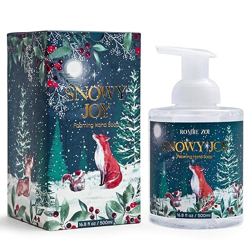 Jabón de manos espumoso navideño con caja de regalo, bebé, "It's Cold Outside", impregnado con aroma cítrico y pino, 16.9 fl oz16.8 onzas líquidas