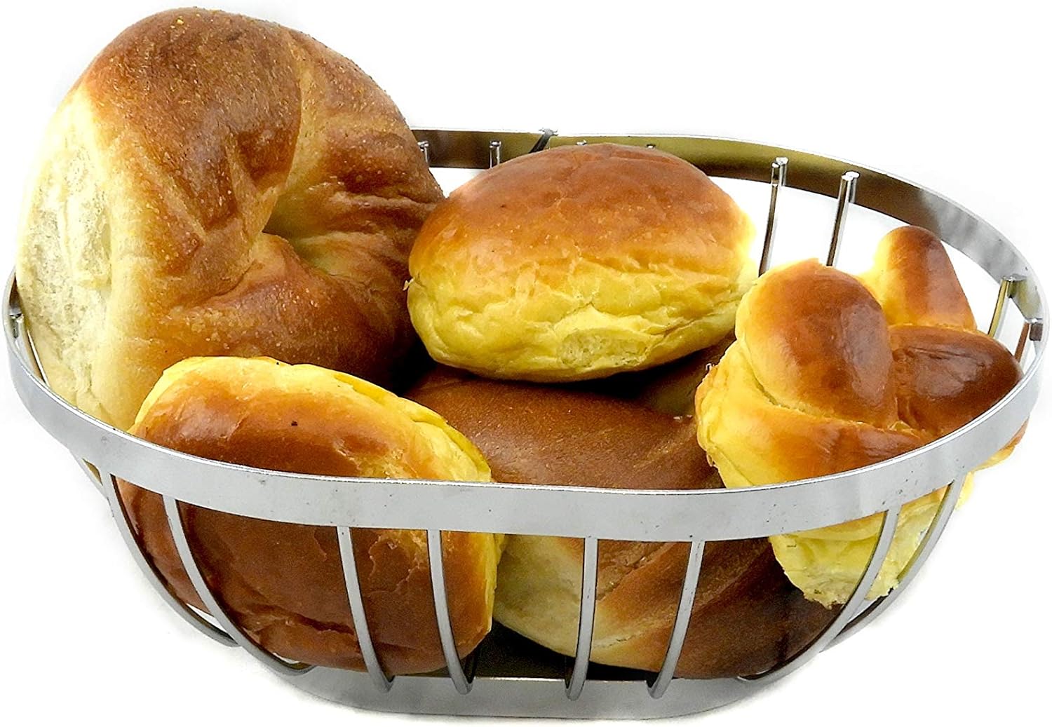 Exсluѕіvе Dіѕсоunt 90% Prісе Oval Chrome Bread and Fruit Basket Basket - Silver