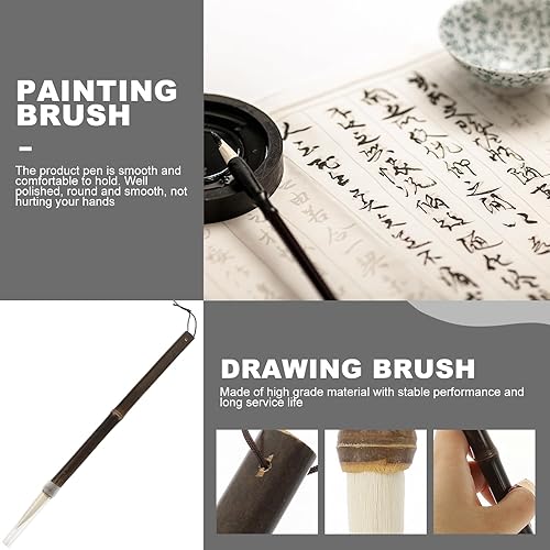 Miniatura 6 de EXCEART lobo ovejas y cepillo de pelo japonés papelería japonesa estacionaria sumi pintura pinceles kanji sumi dibujo pincel tinta china pincel