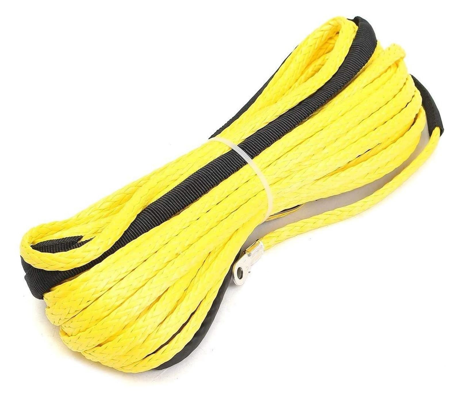 Mthckxjbsuz Giallo Winch Rope, 1X 15M 5Mm 10000Lbs Synthetic Winch Rope Line Recovery Cable For 4Wd Atv Suv Truck Boat Towing(Giallo)