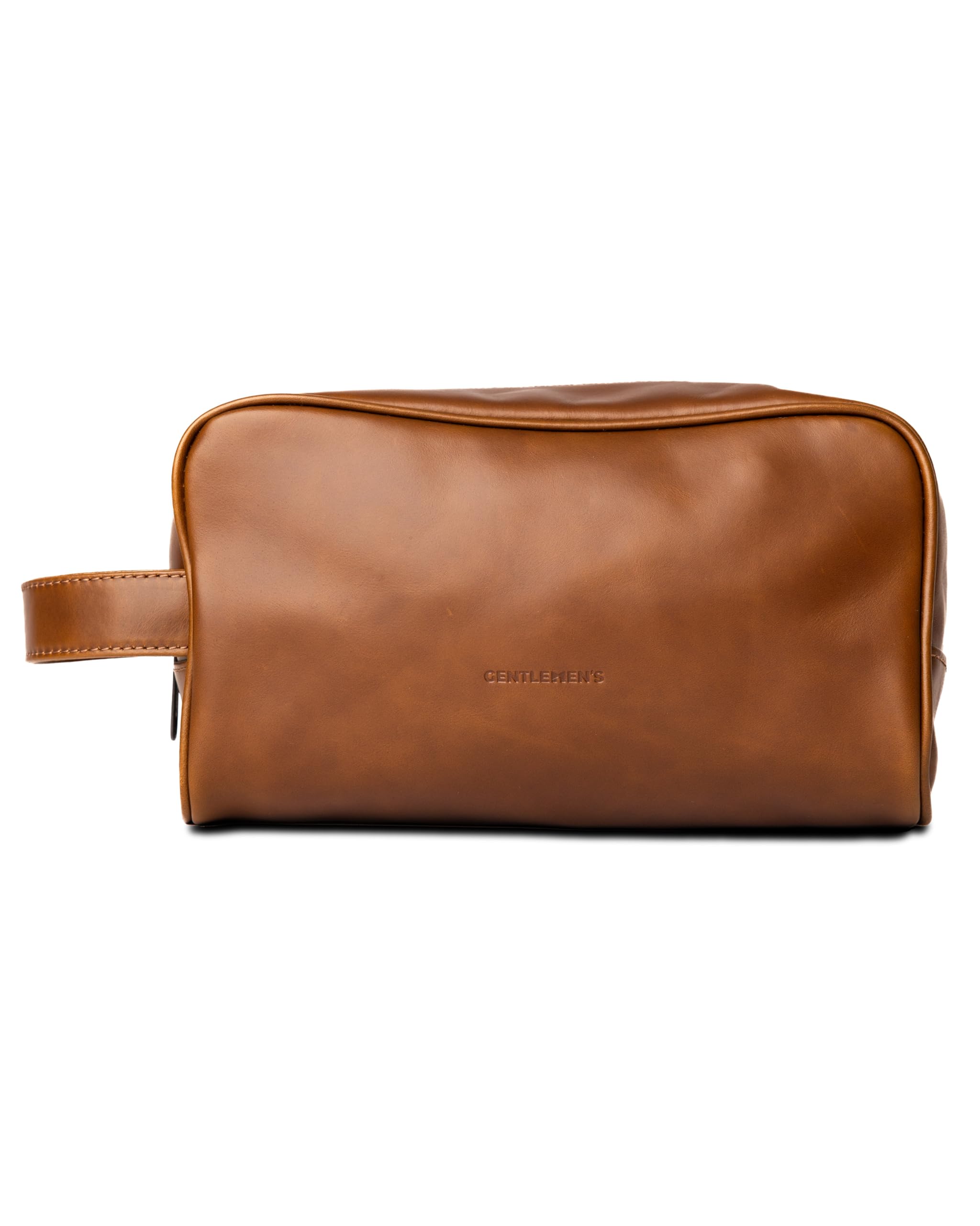 Gentleman's kosmetyczka (Dark Brown) – idealne przechowywanie Twoich akcesoriów – kosmetyczka premium na podróż – elegancka i ręcznie wykonana, brązowy