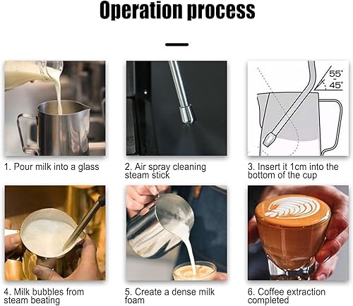 Miniatura 4 de TOPINCN Boquilla de vapor con boquilla de acero inoxidable, boquilla de vapor, boquilla de vapor de 4 agujeros, repuesto para máquina de café