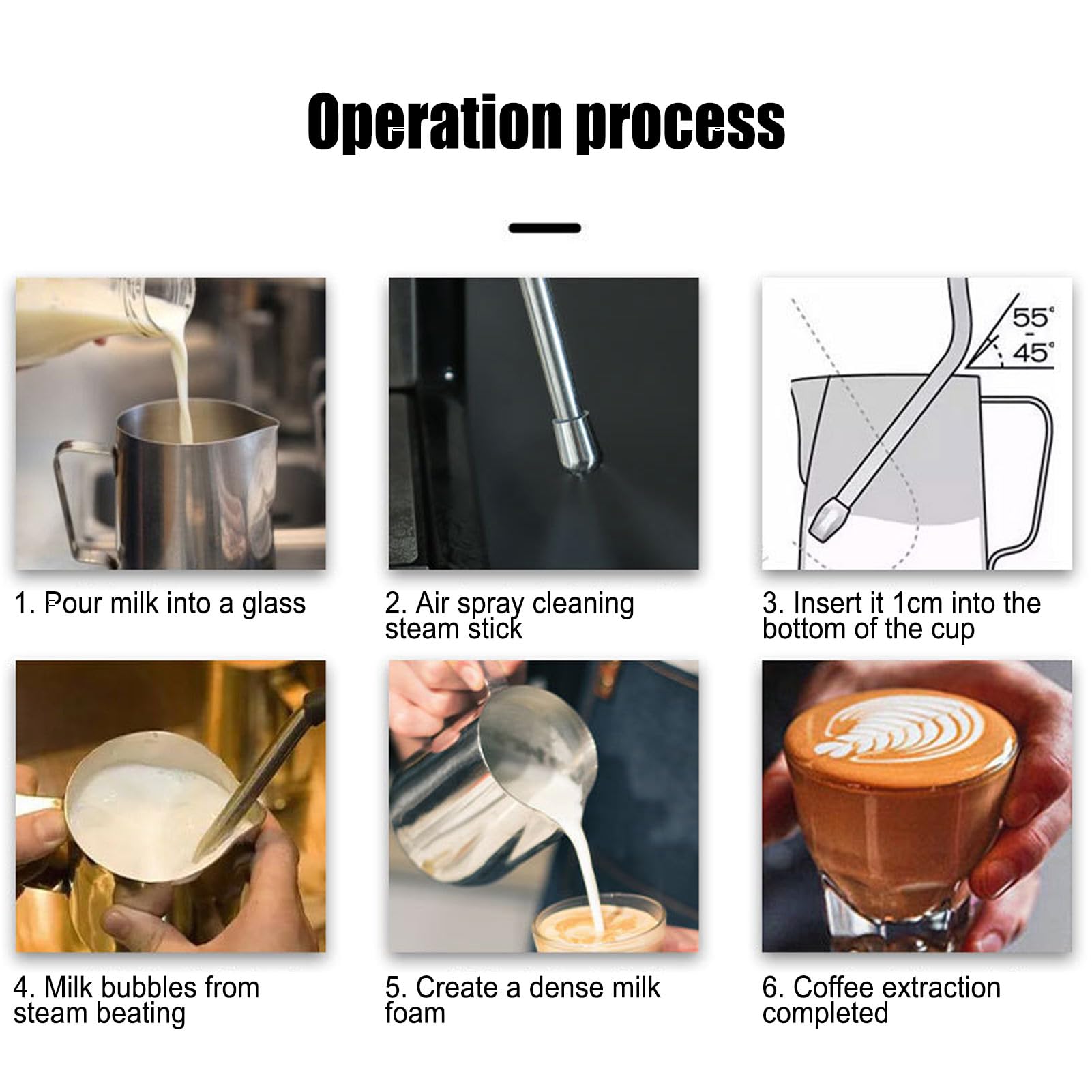 APOMOONS Stoommondstuk voor koffiezetapparaat Stoommondstuk Accessoires Universeel Roestvrijstalen mondstuk Vervanging Stoommondstuk voor Sage Breville Barista Express Barista Pro Duo-Temp Infuser