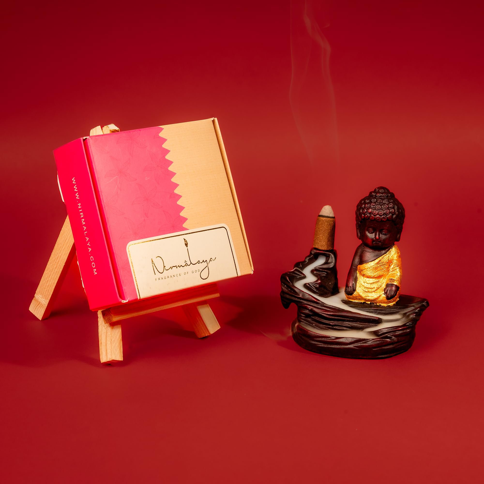 100% Natural Premium Rooh Rose Backflow Refill Pack Incense Cones | Backflow Incense Cones for Fragrance | 40 Cones per Pack