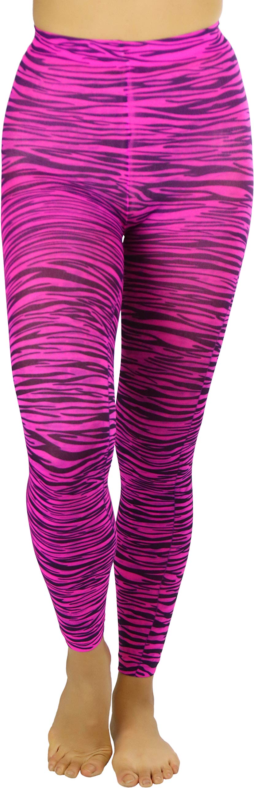 ToBeInStyle Women’s Footless Opaque Animal Zebra Tiger Tights Hosiery