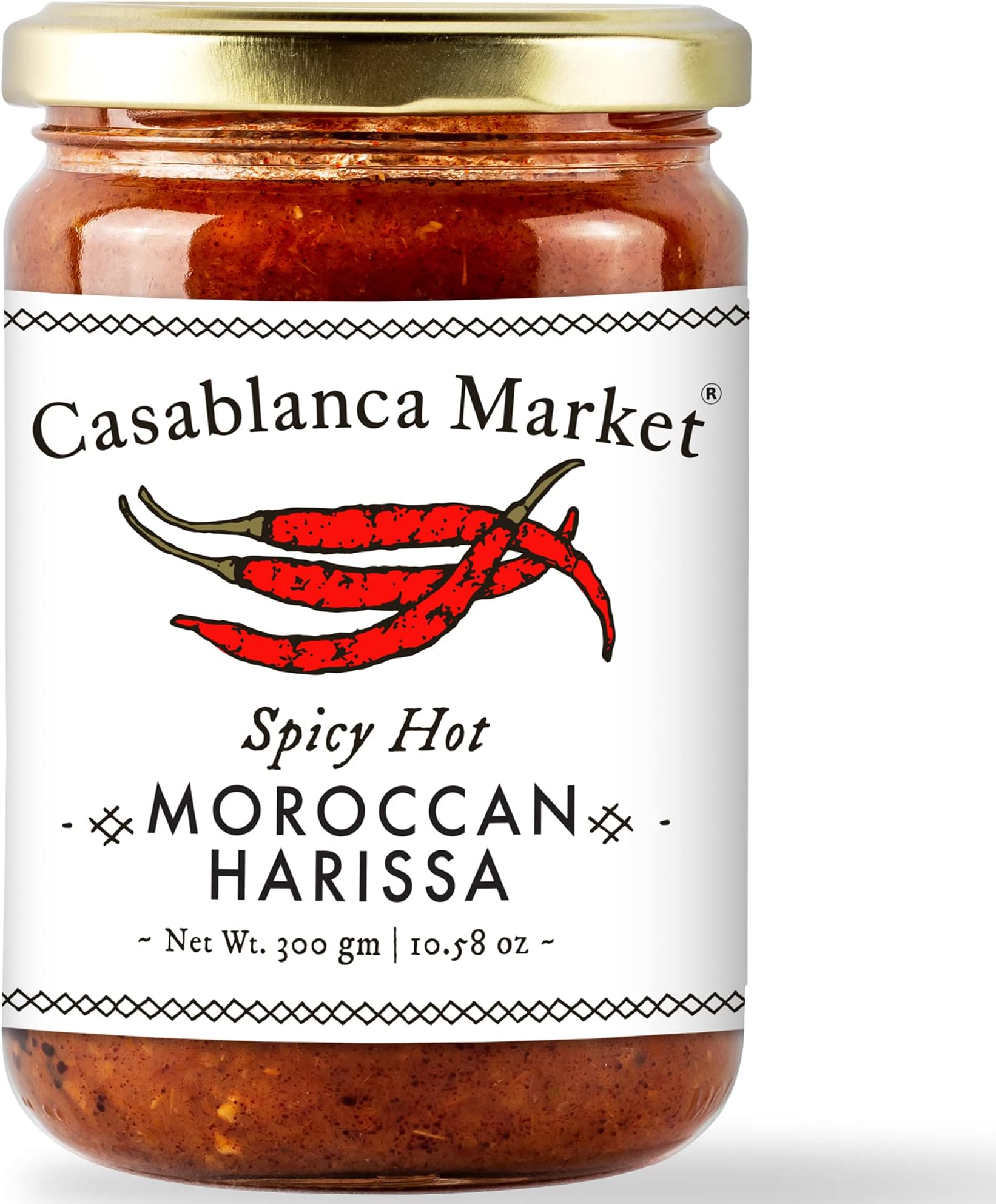 Harissa Gourmet Hot Sauce –Harissa Sauce – Moroccan North African Spice Best Hot Sauce Gift Harissa Seasoning – Harissa Spice Red Hot Sauce – Harissa Paste Hot Sauces (10.5oz)