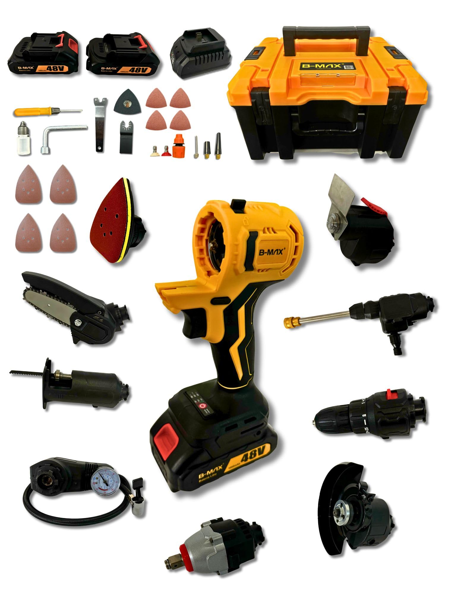 Kit de ferramentas 9 em 1 multifuncional Portátil com 2 baterias
