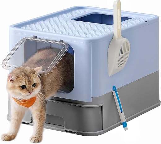 🚫 [CADUCADO] 🔥 Catit 386841/92 Sanitary Box with Cover, White/Grey, 54.5 x 41.5 x 46 cm (Product May Vary)
