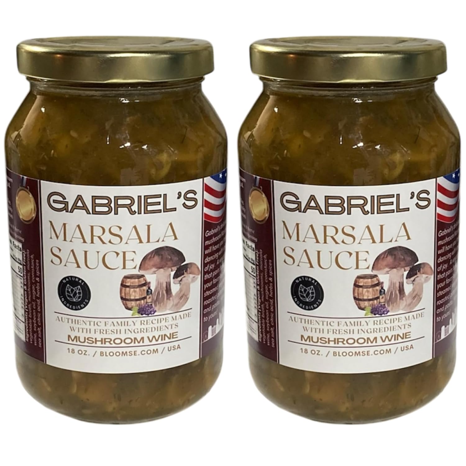 Marsala Sauce Gourmet Mushroom Wine Sauce All Natural 2-Pack