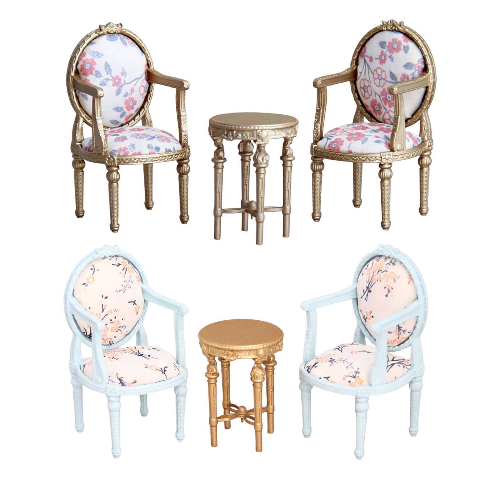 Set mobili per Case delle Bambole, tavolino e, Blue Set