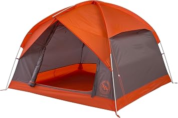 Big Agnes Dog House 4 Tent: 4-Person 3-Season, Orange/Taupe/Eggplant, One Size