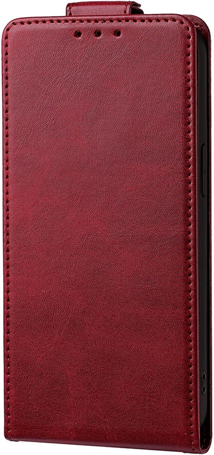 Wallet Case for iPhone 17 Pro Max /17 Pro/Air/17,Up and Down Full Body Protection Flip Leather Cell Phone Case Comfortable Thin Feel Drop Proof Cover(Red,17 Pro)