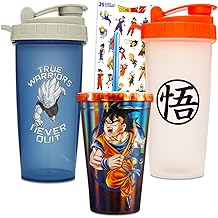 Dragon Ball Z Drinkware for Adults - Anime Bundle with Bottles and Stickers | Dragon Ball Merchandise Dragon Ball Z Shaker Bottles