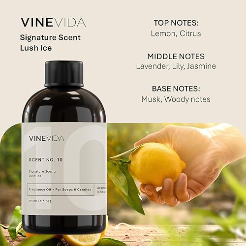 Miniatura 2 de VINEVIDA 4 onzas Aceite de fragancia de hielo exuberante para fabricación de velas para fabricación de jabón, aceites de perfume, velas de soja,