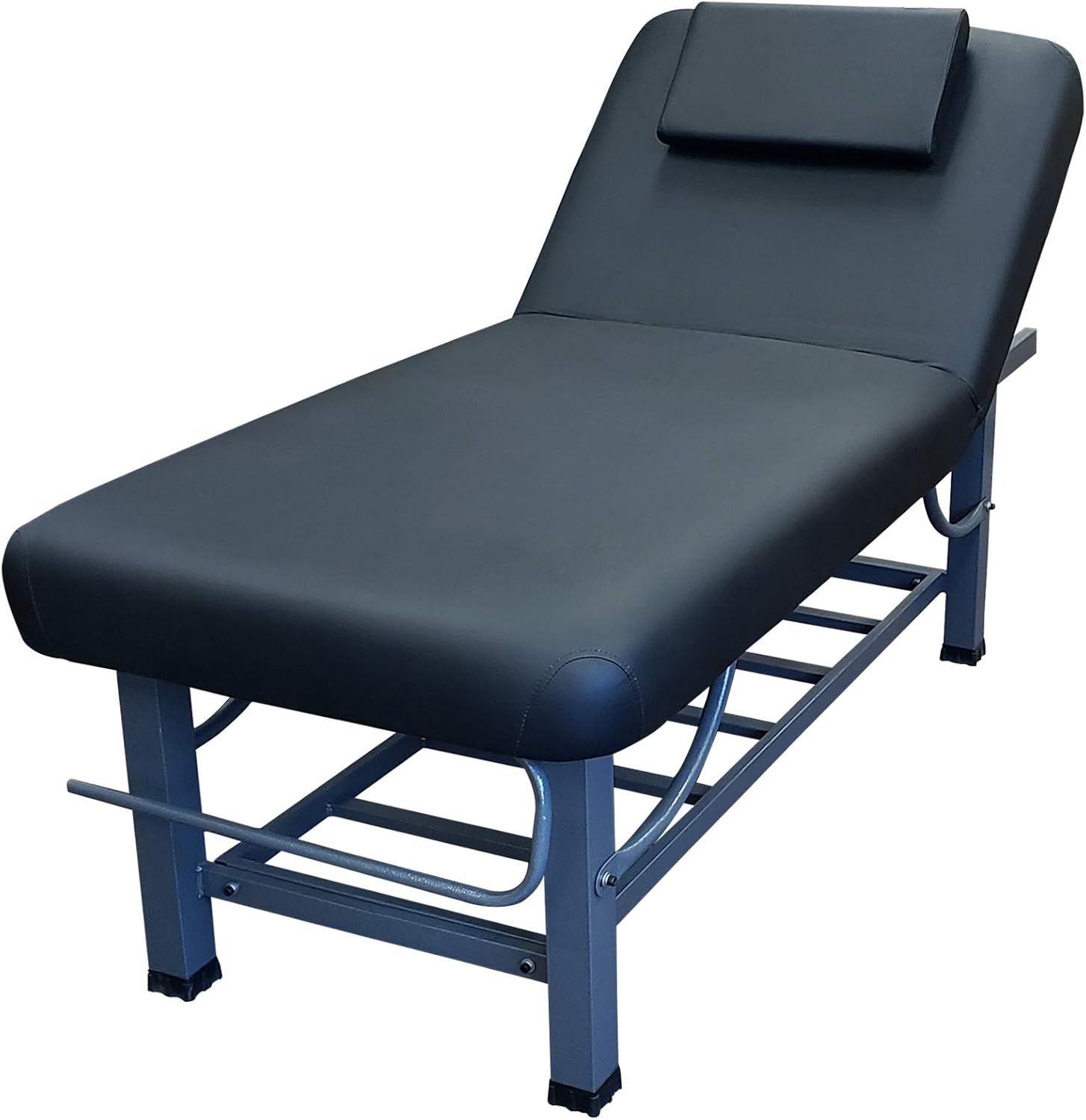 TOA 4-Legs Metal Framed Facial Stationary or Portable Massage Table Bed w/Tray Rack