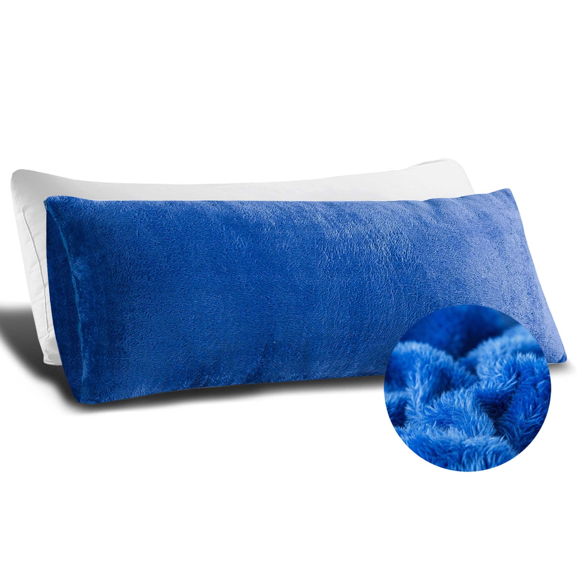 Whatsbedding Sherpa Body Pillow with Removable Cover