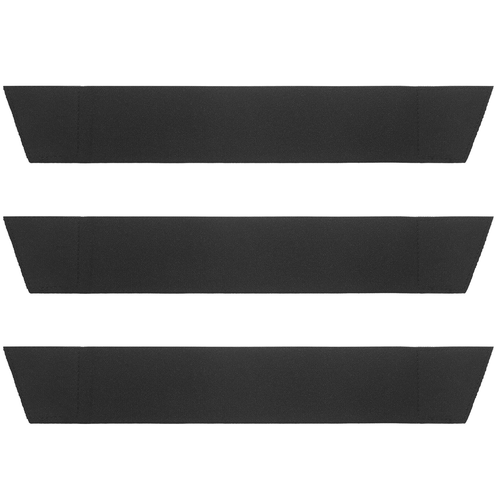 Silipull 3 Pcs Guard Strap for Wrist Elbow and Leg Guards Adjustable Black