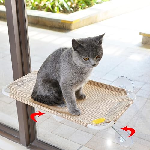 LSAIFATER Todo alrededor de 360 para tomar el sol y soporte inferior para ventana de hierro para gatos asiento de ventana de hamaca para gatos para LSAIFATER Todo alrededor de 360 para tomar el sol y soporte inferior para ventana de hierro para gatos asiento de ventana de hamaca para gatos para