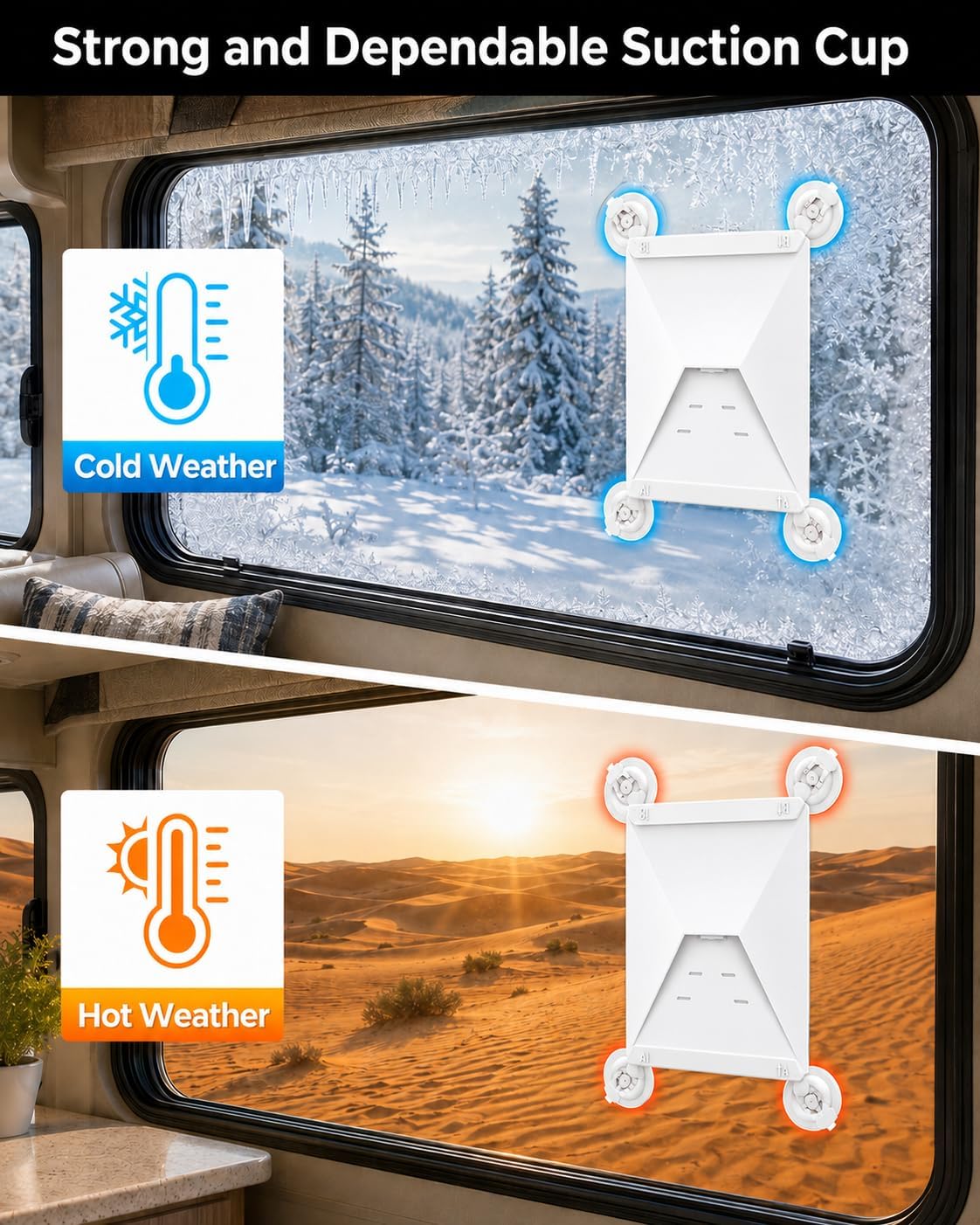 Starlink Mini Mount, Starlink Mini Suction Cup Mount for Car Window & Sunroof, Strong Vacuum Holder with Anti-Slip Design, Secure Starlink Mini Accessories for RV, Truck, Boat & Outdoor Travel