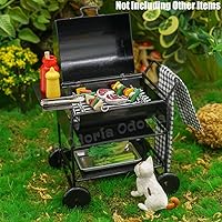 Vista 8 de Odoria 1/12 Parrilla de barbacoa en miniatura Accesorios para exteriores