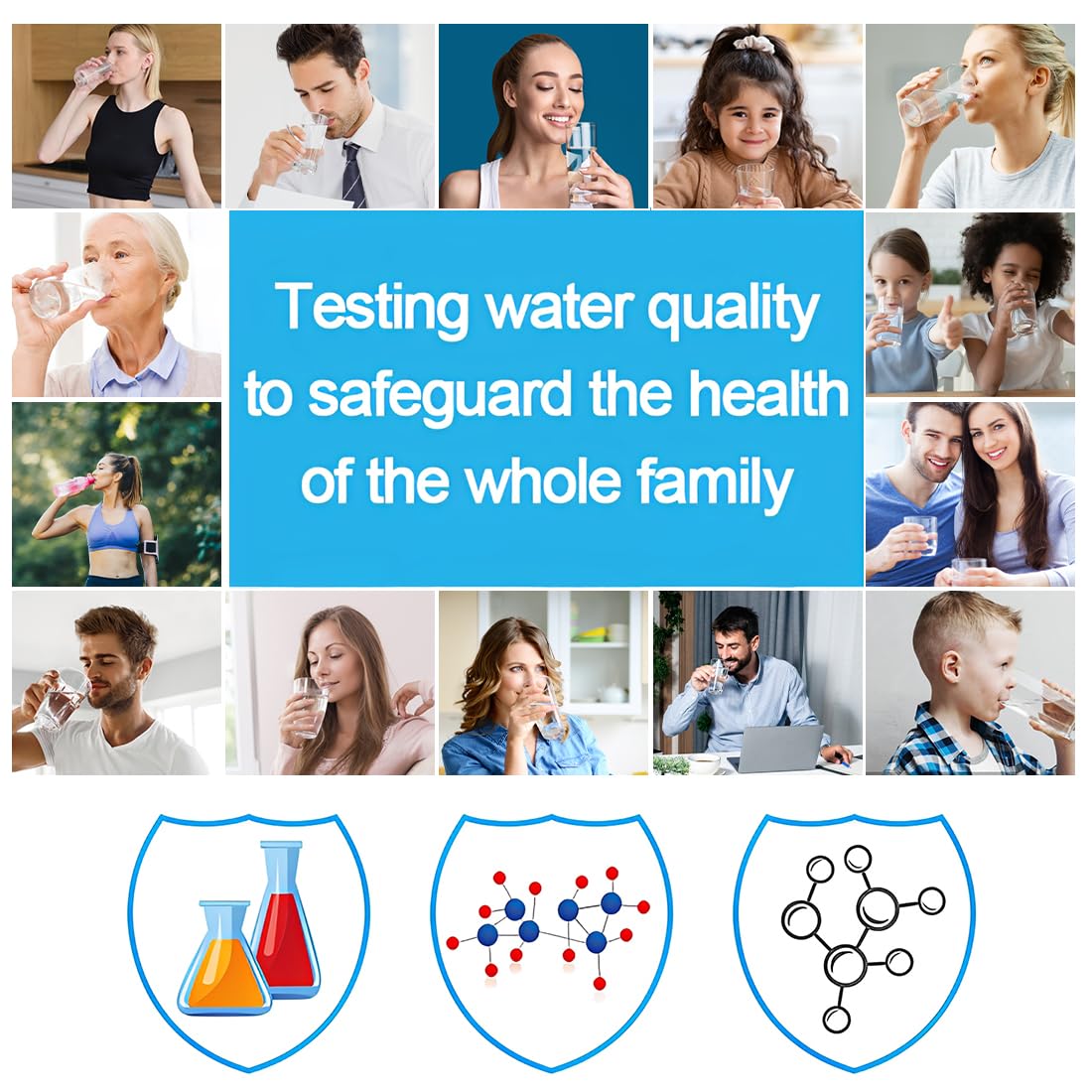 Kit Test Qualità Acqua 2 Pezzi Misuratore PH TDS EC e Temperatura Digitale Professionale per Piscina Acqua Potabile Acquario Idroponica Sistema RO Piscine Taratura Automatica