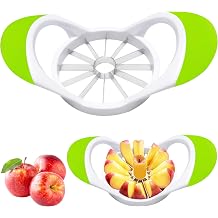 ARSUK Apple Slicer Cutter & Corer Wedger 12 Stainless Steel Blades, Non-Slip Silicon Grip Handles, Easy to Use Fruits, Potato, Onion, Guavas, Pitayas Cutting Slicing Kitchen Tool & Gadget