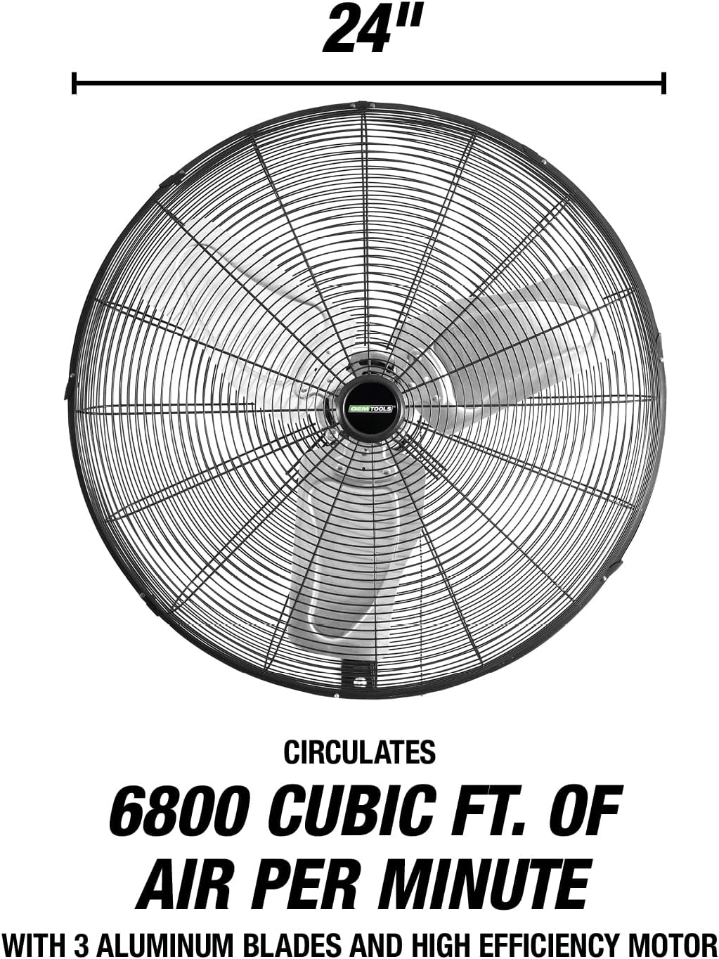 OEMTOOLS 30" & 24" Outdoor Oscillating Wall Fan Bundle – Heavy Duty Waterproof Industrial Fans with 7200 & 6800 CFM Airflow, 3-Speed Garage & Patio Wall Mount Cooling Fans
