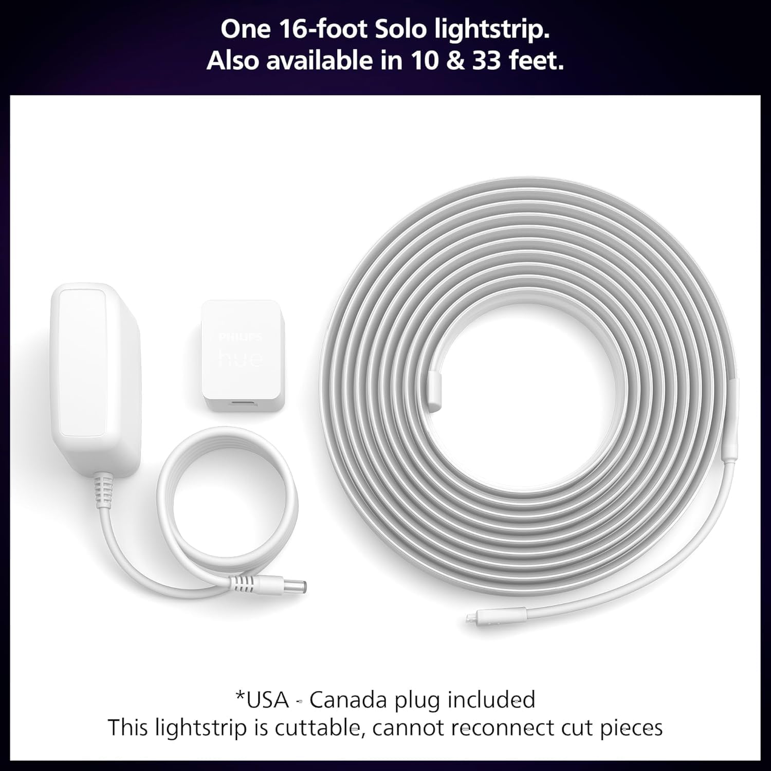 Philips Hue Indoor 16 Ft Smart LED Solo lightstrip Base Kit - 1 Pack - Control with Hue App - Compatible with Alexa, Google Assistant and Apple HomeKit 6 71CJj0fAmCL. AC SL1500