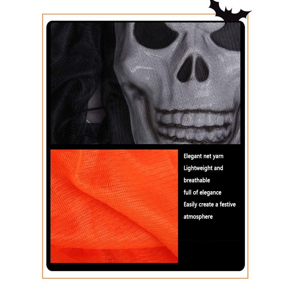 Adornos de Fantasmas Colgantes de Halloween espeluznantes: Colgante de Esqueleto Negro inquietantemente Hermoso para Decoraciones de HalloweenBlanco