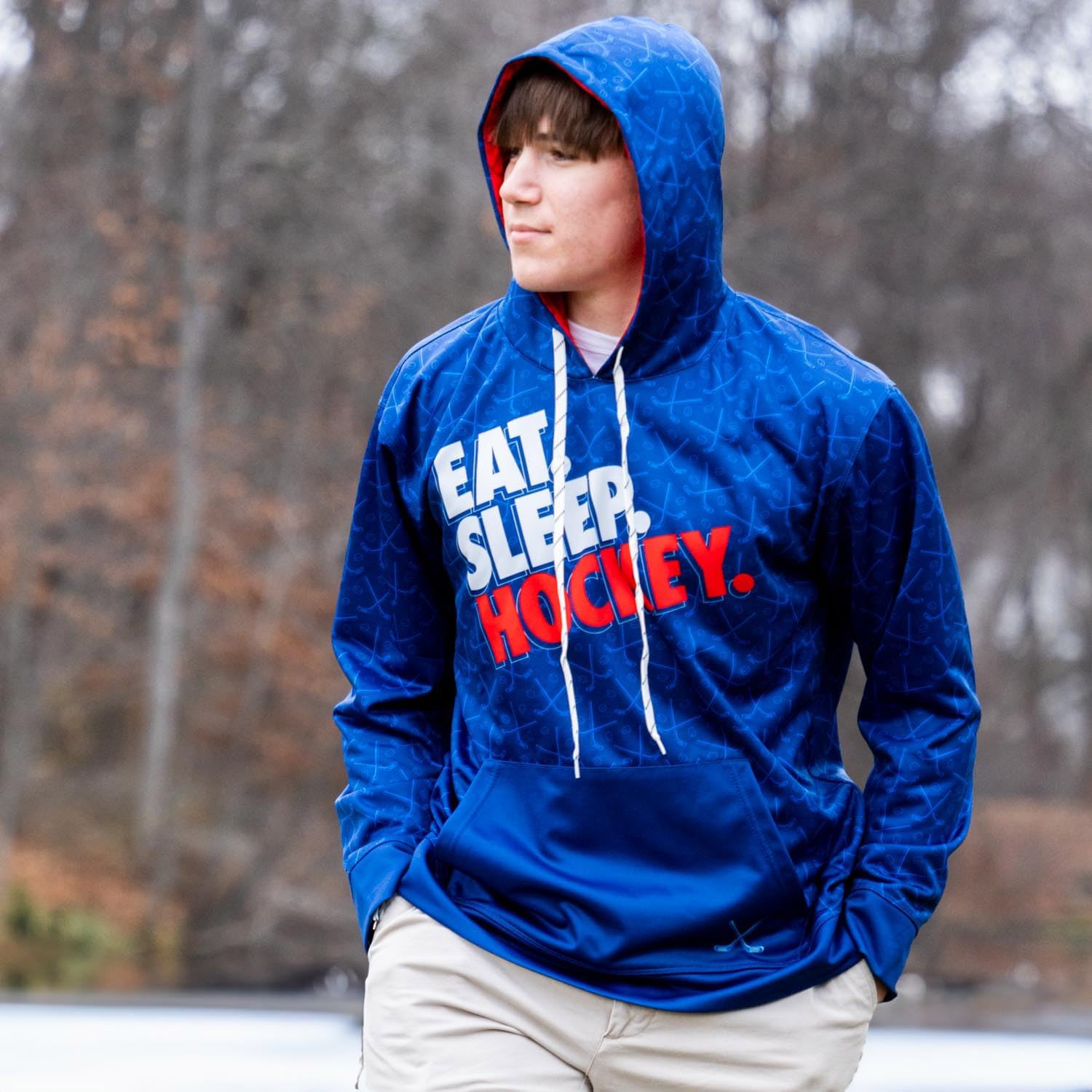 ChalkTalkSPORTS Hockey Hooded Performance Sweatshirts | Hockey Gameday Hoodies | Youth & Adult Sizes - Image 2