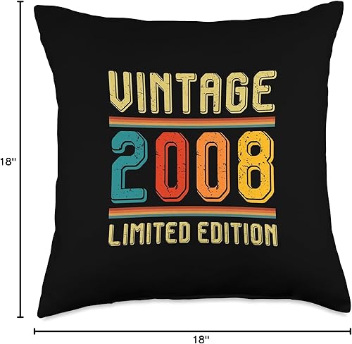 Miniatura 6 de Born 2008 15th Classic Birthday Limited Edition 15 años de edad para hombres y mujeres, retro, vintage, 2008, edición limitada, 16 x 16 pulgadas,