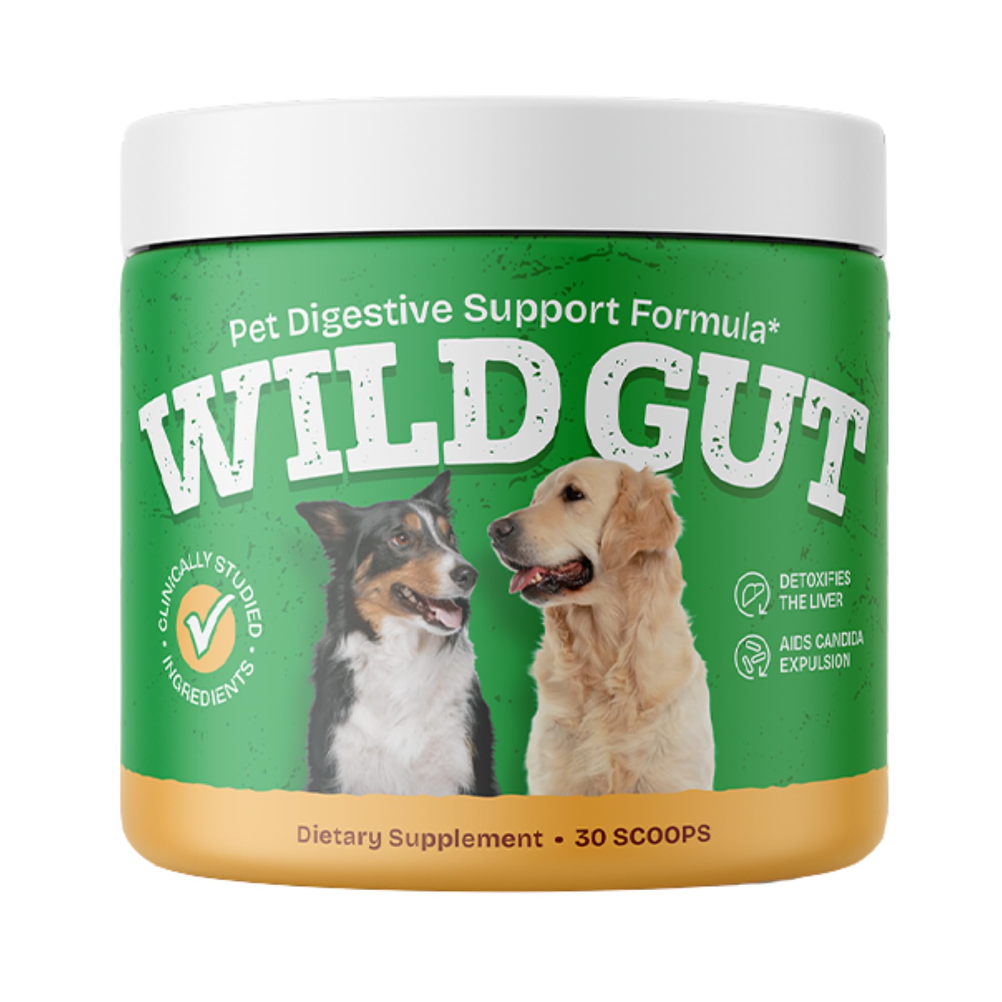 Wild Gut - Natural Probiotic Supplement for Pets | Supports Digestive Health & Gut Microbiome | 8 Probiotic Strains | 1 Bottle