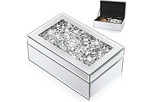Luxury Silver Crushed Diamond Jewelry Box